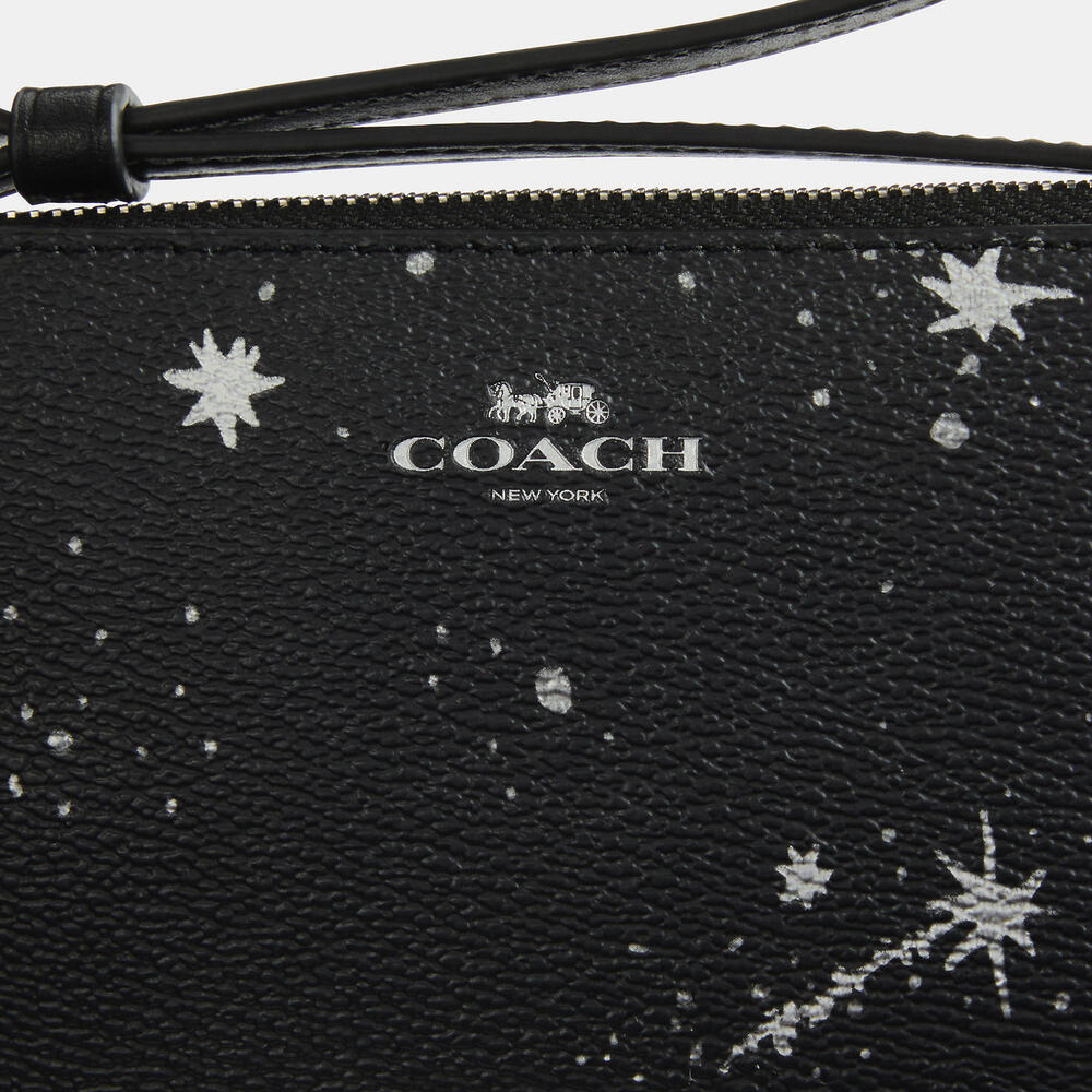 COACH Corner Zip Wristlet With Star Print NWT
